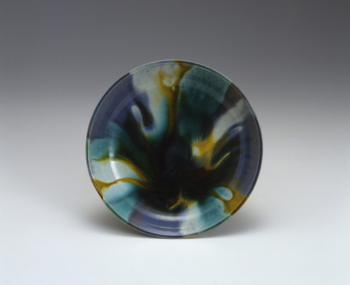 Dish in three-colour glaze