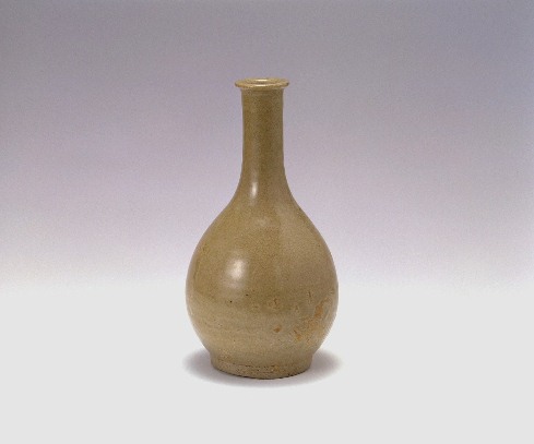 Bottle in wood-ash glaze