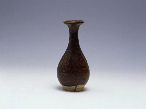 Bottle with brown glaze