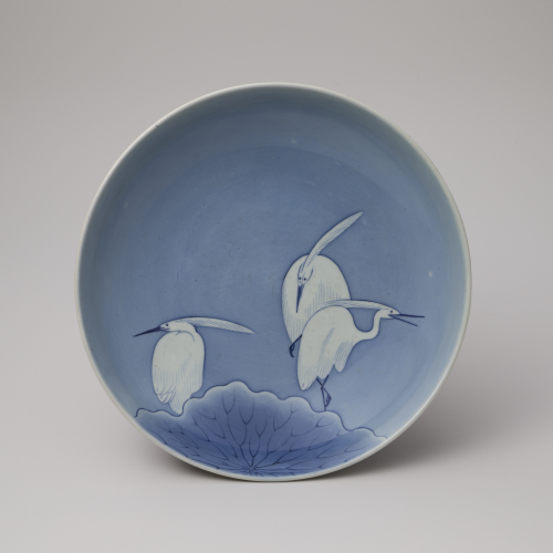 鍋島焼染付、馬の絵皿 鍋島焼染付、馬の絵皿 陶芸
