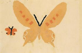 山下清《蝶々》貼絵、1934年（昭和9年）©Kiyoshi Yamashita/STEPeast 2024
