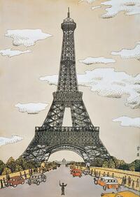 山下清《パリのエッフェル塔》水彩画、1961年(昭和36年)©Kiyoshi Yamashita/STEPeast 2024