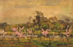 山口亮一《桃咲く頃》1926年、佐賀県立美術館蔵