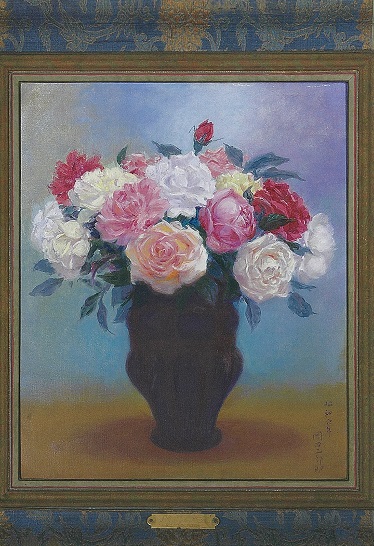 岡田三郎助 薔薇ジグソーパズル画像